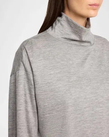 The Row Anapolis Turtleneck Cashmere Jersey Long-Sleeve Top | Thumbnail 4 The Row Anapolis Turtleneck Cashmere Jersey Long-Sleeve Top | Thumbnail 4