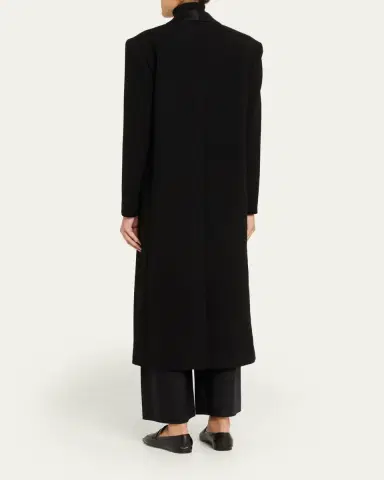 The Row Erdene Single-Breasted Wool Long Coat | Thumbnail 3 The Row Erdene Single-Breasted Wool Long Coat | Thumbnail 3