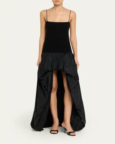 Stella McCartney Crepe Jersey High-Low Bubble Maxi Dress | Thumbnail 2 Stella McCartney Crepe Jersey High-Low Bubble Maxi Dress | Thumbnail 2