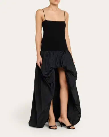 Stella McCartney Crepe Jersey High-Low Bubble Maxi Dress | Thumbnail 4 Stella McCartney Crepe Jersey High-Low Bubble Maxi Dress | Thumbnail 4