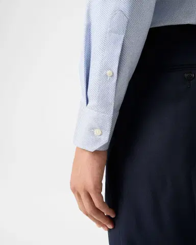 Eton Men's Slim-Fit Stripe Organic Cotton Dress Shirt | Thumbnail 5 Eton Men's Slim-Fit Stripe Organic Cotton Dress Shirt | Thumbnail 5