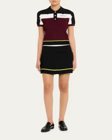CASABLANCA Pleated Striped Mini Skirt | Thumbnail 2 CASABLANCA Pleated Striped Mini Skirt | Thumbnail 2