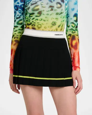 CASABLANCA Pleated Striped Mini Skirt | Thumbnail 7 CASABLANCA Pleated Striped Mini Skirt | Thumbnail 7