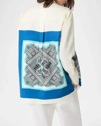 CALLAS MILANO Lyn Oversized Geometric-Print Silk Shirt | Thumbnail 2 CALLAS MILANO Lyn Oversized Geometric-Print Silk Shirt | Thumbnail 2