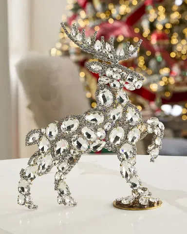Bohemia Beauty Santa, Reindeer, and Sleigh Rhinestone Christmas Tabletop Decor | Thumbnail 4 Bohemia Beauty Santa, Reindeer, and Sleigh Rhinestone Christmas Tabletop Decor | Thumbnail 4