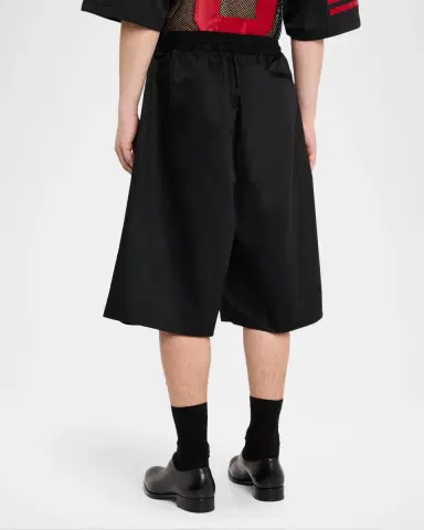 Willy Chavarria Men's Waistband-Label Oversized Shorts | Thumbnail 2 Willy Chavarria Men's Waistband-Label Oversized Shorts | Thumbnail 2