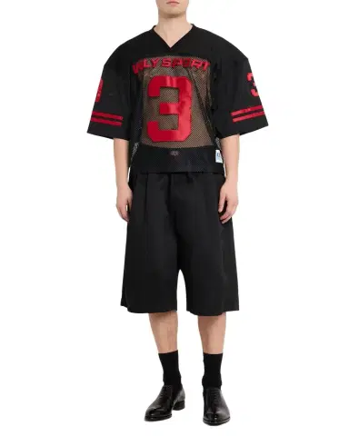 Willy Chavarria Men's Waistband-Label Oversized Shorts | Thumbnail 1 Willy Chavarria Men's Waistband-Label Oversized Shorts | Thumbnail 1