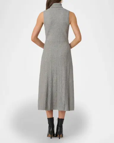Shoshanna Carmella Sleeveless Turtleneck Knit Midi Dress | Thumbnail 2 Shoshanna Carmella Sleeveless Turtleneck Knit Midi Dress | Thumbnail 2