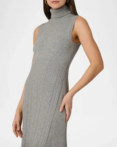 Shoshanna Carmella Sleeveless Turtleneck Knit Midi Dress | Thumbnail 3 Shoshanna Carmella Sleeveless Turtleneck Knit Midi Dress | Thumbnail 3