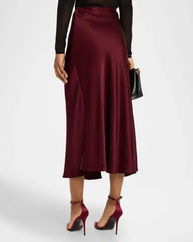 LAPOINTE Satin Bias Midi Skirt | Thumbnail 2 LAPOINTE Satin Bias Midi Skirt | Thumbnail 2