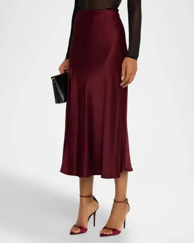 LAPOINTE Satin Bias Midi Skirt | Thumbnail 3 LAPOINTE Satin Bias Midi Skirt | Thumbnail 3
