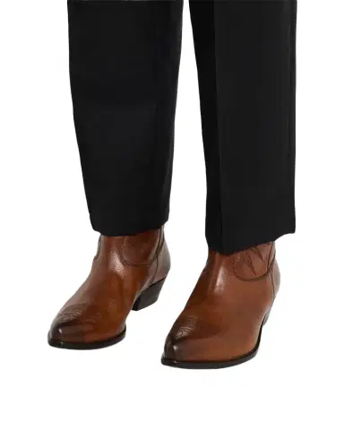 Golden Goose Men 's Wish Star Low Leather Cowboy Boots | Thumbnail 1 Golden Goose Men 's Wish Star Low Leather Cowboy Boots | Thumbnail 1