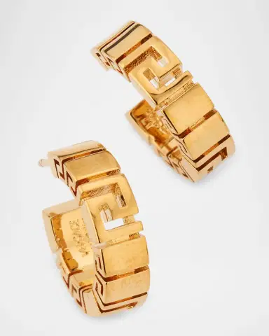 Versace Greca Hoop Earrings | Thumbnail 2 Versace Greca Hoop Earrings | Thumbnail 2