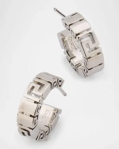 Versace Greca Hoop Earrings | Thumbnail 5 Versace Greca Hoop Earrings | Thumbnail 5