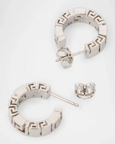 Versace Greca Hoop Earrings | Thumbnail 6 Versace Greca Hoop Earrings | Thumbnail 6