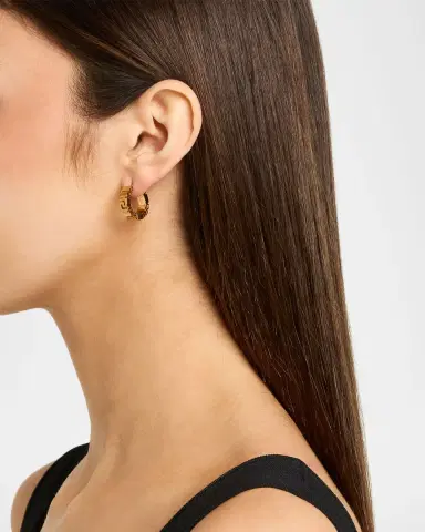 Versace Greca Hoop Earrings | Thumbnail 1 Versace Greca Hoop Earrings | Thumbnail 1