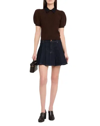 ALICE + OLIVIA Chase Cable-Knit Puff-Sleeve Sweater | Thumbnail 1 ALICE + OLIVIA Chase Cable-Knit Puff-Sleeve Sweater | Thumbnail 1