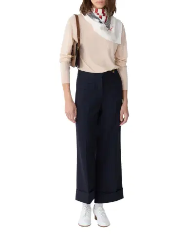 CALLAS MILANO Brody Wool Canvas Cropped Wide-Leg Pants | Thumbnail 1 CALLAS MILANO Brody Wool Canvas Cropped Wide-Leg Pants | Thumbnail 1