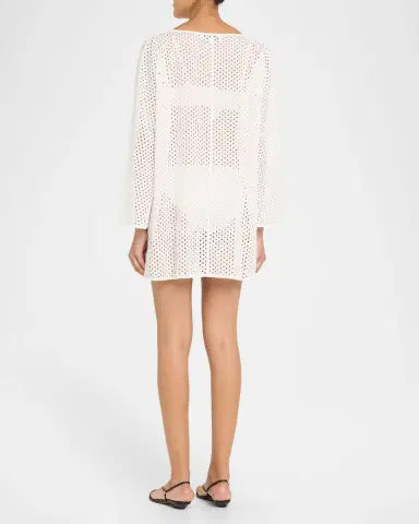 Solid & Striped The Samara Eyelet Tunic Coverup | Thumbnail 2 Solid & Striped The Samara Eyelet Tunic Coverup | Thumbnail 2