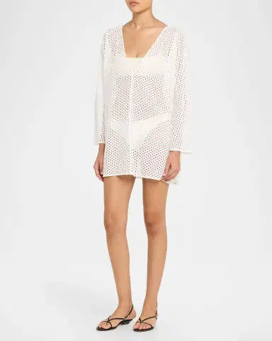 Solid & Striped The Samara Eyelet Tunic Coverup | Thumbnail 3 Solid & Striped The Samara Eyelet Tunic Coverup | Thumbnail 3