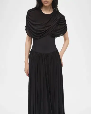 SIMKHAI Nancie Draped A-Line Jersey Gown | Thumbnail 5 SIMKHAI Nancie Draped A-Line Jersey Gown | Thumbnail 5