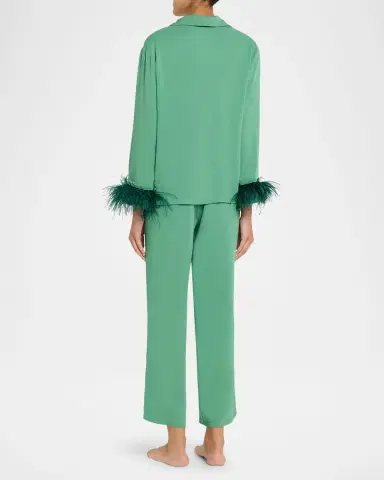 Sleeper Feather-Cuff Viscose Sleep Top | Thumbnail 2 Sleeper Feather-Cuff Viscose Sleep Top | Thumbnail 2