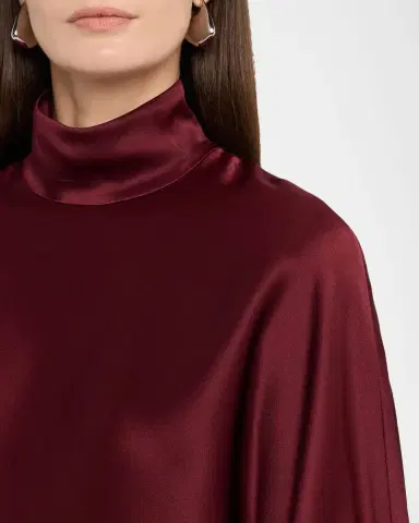 LAPOINTE Long-Sleeved Satin Caftan Top | Thumbnail 4 LAPOINTE Long-Sleeved Satin Caftan Top | Thumbnail 4
