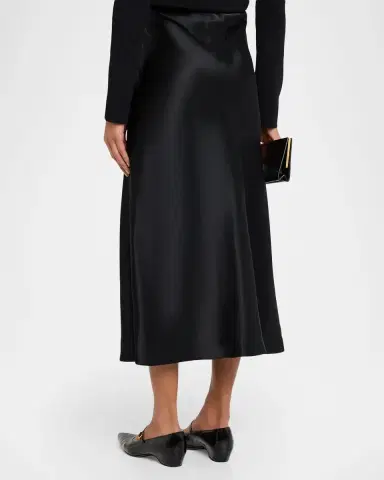 Khaite Demi Satin Midi Wrap Skirt | Thumbnail 3 Khaite Demi Satin Midi Wrap Skirt | Thumbnail 3