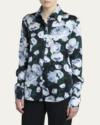 Stella McCartney Bunch Of Roses Button-Down Shirt | Thumbnail 4 Stella McCartney Bunch Of Roses Button-Down Shirt | Thumbnail 4