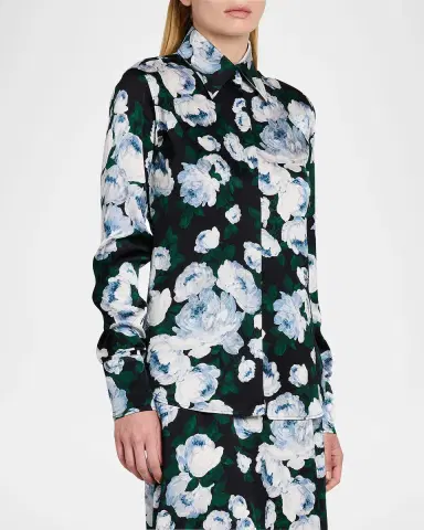 Stella McCartney Bunch Of Roses Button-Down Shirt | Thumbnail 8 Stella McCartney Bunch Of Roses Button-Down Shirt | Thumbnail 8