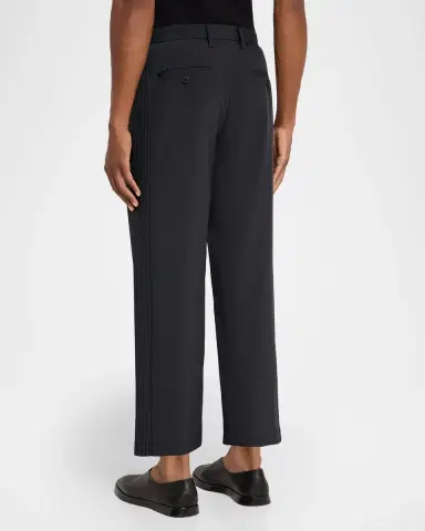 IM MEN Men 's Air Pleats Cropped Pants | Thumbnail 2 IM MEN Men 's Air Pleats Cropped Pants | Thumbnail 2