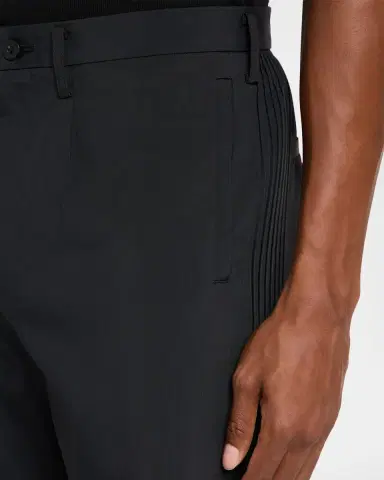 IM MEN Men 's Air Pleats Cropped Pants | Thumbnail 4 IM MEN Men 's Air Pleats Cropped Pants | Thumbnail 4