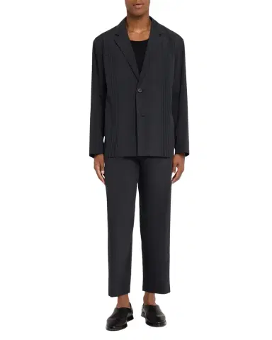 IM MEN Men 's Air Pleats Cropped Pants | Thumbnail 1 IM MEN Men 's Air Pleats Cropped Pants | Thumbnail 1