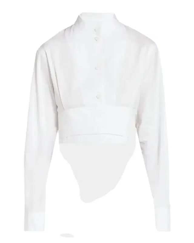 Cummerbund Cotton Cropped Shirt Cummerbund Cotton Cropped Shirt