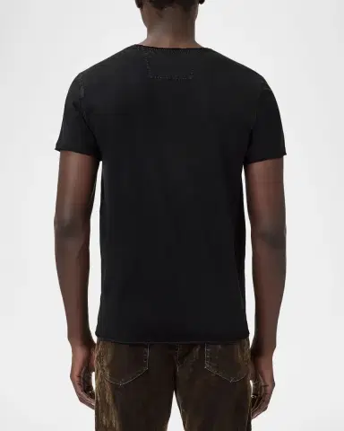 JOHN VARVATOS Men's Fine Line Embroidered Snake T-Shirt | Thumbnail 2 JOHN VARVATOS Men's Fine Line Embroidered Snake T-Shirt | Thumbnail 2