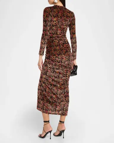JBQ Elowen Burnout Velvet Midi Dress | Thumbnail 2 JBQ Elowen Burnout Velvet Midi Dress | Thumbnail 2