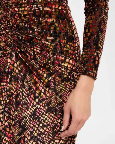 JBQ Elowen Burnout Velvet Midi Dress | Thumbnail 4 JBQ Elowen Burnout Velvet Midi Dress | Thumbnail 4