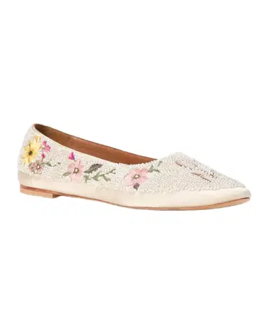 Staud Alba Embroidered Satin Ballet Flats | Thumbnail 1 Staud Alba Embroidered Satin Ballet Flats | Thumbnail 1
