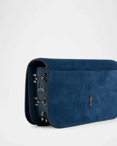 Christian Louboutin Paloma Small Clutch Bag in Suede with Loubinthesky Spikes | Thumbnail 2 Christian Louboutin Paloma Small Clutch Bag in Suede with Loubinthesky Spikes | Thumbnail 2