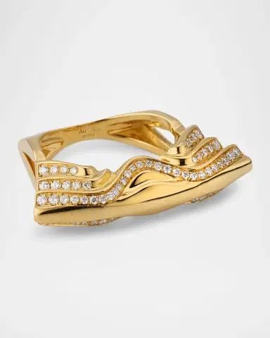 Dries Criel 18K Yellow Gold Diamond White Crow Lotus Ring | Thumbnail 2 Dries Criel 18K Yellow Gold Diamond White Crow Lotus Ring | Thumbnail 2