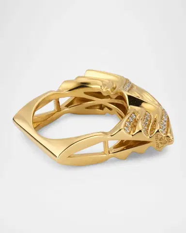 Dries Criel 18K Yellow Gold Diamond White Crow Lotus Ring | Thumbnail 3 Dries Criel 18K Yellow Gold Diamond White Crow Lotus Ring | Thumbnail 3