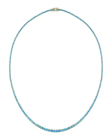 LANA Graduating Turquoise Tennis Necklace | Thumbnail 2 LANA Graduating Turquoise Tennis Necklace | Thumbnail 2