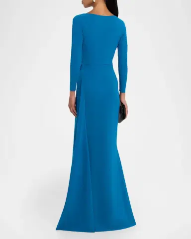Chiara Boni La Petite Robe Koly Draped Surplice Jersey Gown | Thumbnail 2 Chiara Boni La Petite Robe Koly Draped Surplice Jersey Gown | Thumbnail 2