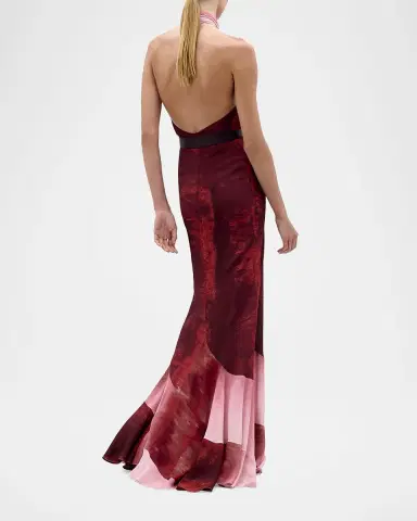 Silvia Tcherassi Raisa Crossover Halter Maxi Mermaid Dress | Thumbnail 2 Silvia Tcherassi Raisa Crossover Halter Maxi Mermaid Dress | Thumbnail 2