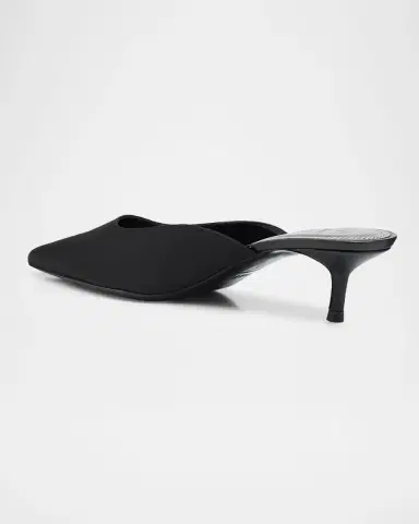 STAUD Sebastian Satin Kitten-Heel Mules | Thumbnail 3 STAUD Sebastian Satin Kitten-Heel Mules | Thumbnail 3