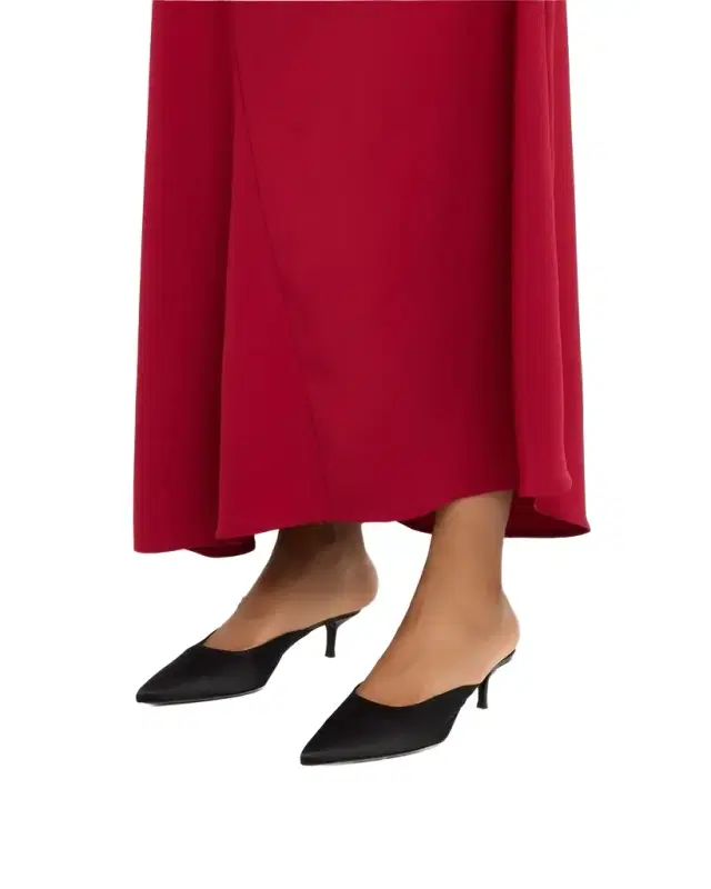 Sebastian Satin Kitten-Heel Mules Sebastian Satin Kitten-Heel Mules