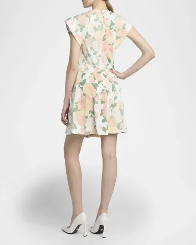 Stella McCartney Flower-Print Cap-Sleeve Mini Dress | Thumbnail 2 Stella McCartney Flower-Print Cap-Sleeve Mini Dress | Thumbnail 2