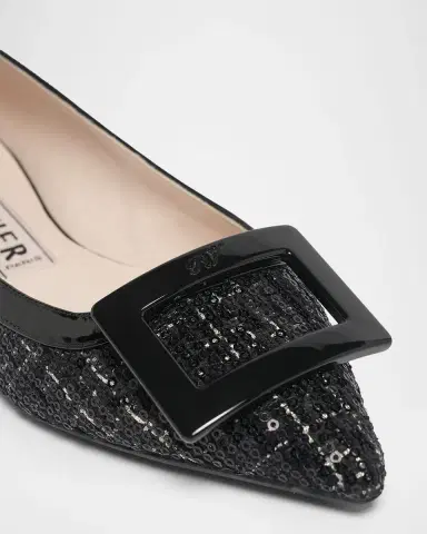 Roger Vivier Gommettine Sequined Tweed Ballet Flats | Thumbnail 2 Roger Vivier Gommettine Sequined Tweed Ballet Flats | Thumbnail 2
