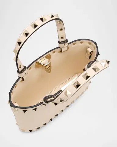 Valentino Garavani Rockstud Mini Grainy Calfskin Shopping Bag | Thumbnail 3 Valentino Garavani Rockstud Mini Grainy Calfskin Shopping Bag | Thumbnail 3