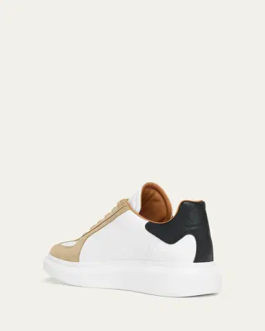 Alexander McQueen Men's Retro Suede & Leather Oversized Sneakers | Thumbnail 4 Alexander McQueen Men's Retro Suede & Leather Oversized Sneakers | Thumbnail 4